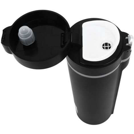 Tasse de voyage chauffante électrique 450ml, contrôle intelligent de température, noir, silencieuse, idéale pour camping et déplacements en voiture. (1/5)