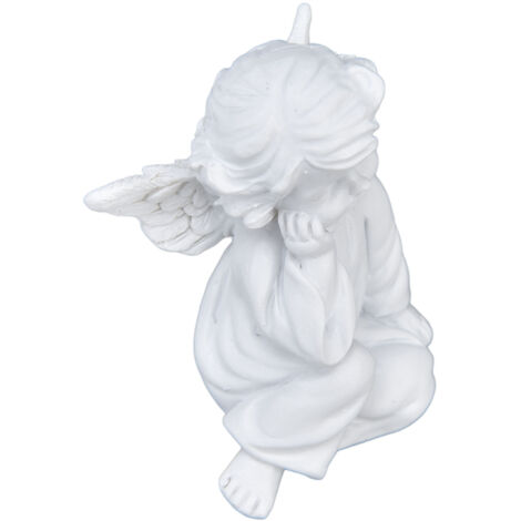 Statuette Chérubin en Résine Synthétique, Style Adorable, Figurine Blanche pour Décoration de Fête (1/5)