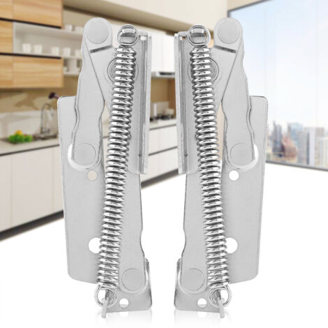 2 pièces Charnière à Ressort de Levage pour Porte d'Armoire, Placard et Meuble - Acier Résistant (1/5)