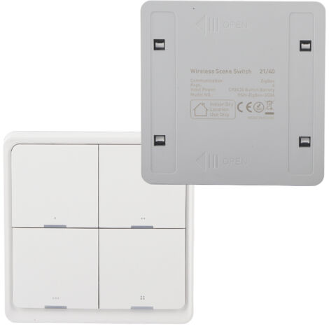 Interrupteur Murale Intelligent 4 Voies sans Fil, Contrôle par Application Mobile via ZigBee (1/5)