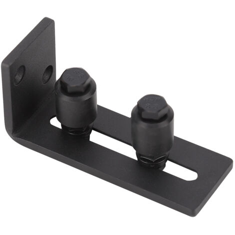 Guide Coulissant Ajustable en Acier pour Portes de Grange - Accessoire à Double Roulette (Pièce de Quincaillerie) (1/5)