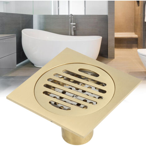 Drain de douche anti-odeurs et anti-bouchons, forme carrée pour salle de bain (1/5)