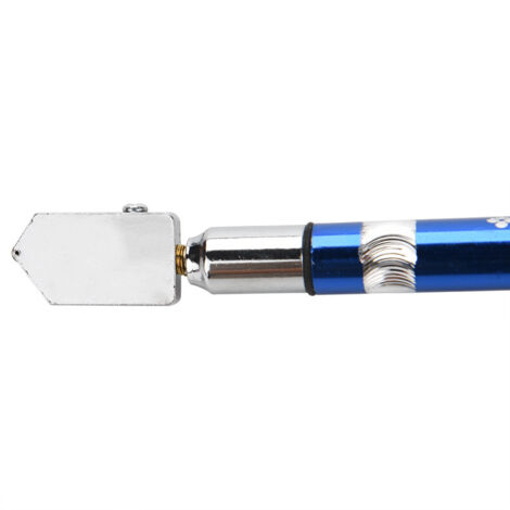 Coupe-verre portable à roue avec poignée antidérapante pour verre de 3 à 15 mm (bleu) (1/5)