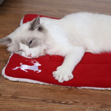 Matelas Chien Chat Épais et Doux - Coussin de Panier Chaud pour Chiens et Chats de Toutes Tailles, Idéal pour Noël (1/5)