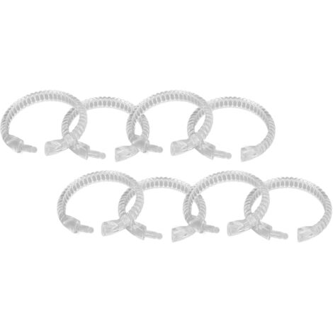 24 anneaux de rideau ABS transparents en forme de O pour rideau de douche et tringle de salle de bain (1/5)