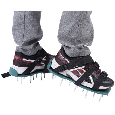 Chaussures de jardin à crampons pour aération du sol - Outil de jardinage avec 3 sangles (1 paire)