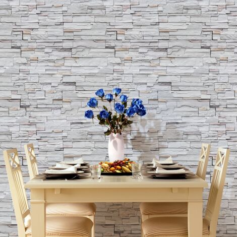 Décal mural imitation brique rétro, imperméable pour décoration intérieure - Texture authentique (1/5)