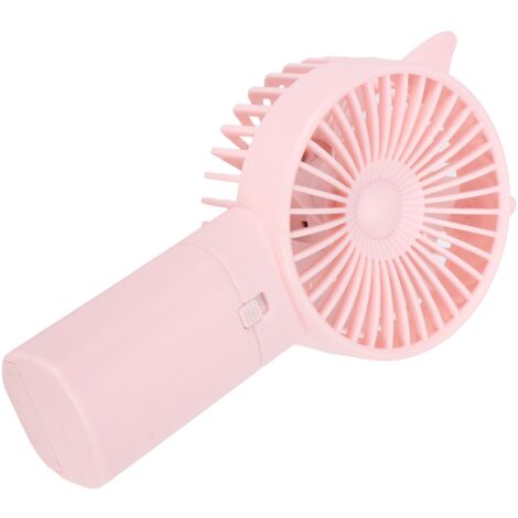 Ventilateur de Poche Mini Silencieux - Ventilateur Électrique Portable Mignon pour Bureau, Voyage ou Maison - Rose (1/5)