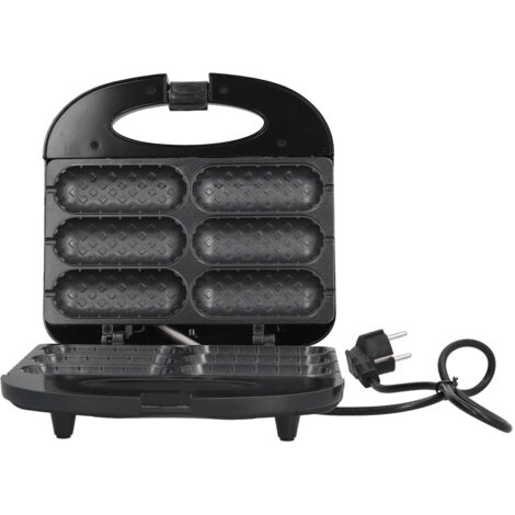 Grille-pain double face 6 trous 750W pour hot-dogs, appareil petit-déjeuner ménager avec prise EU 220‑240V (1/5)