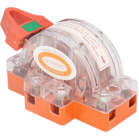 Interrupteur à couteau 2P 32A transparent avec voyant de sécurité anti-choc électrique pour générateur (1/5)