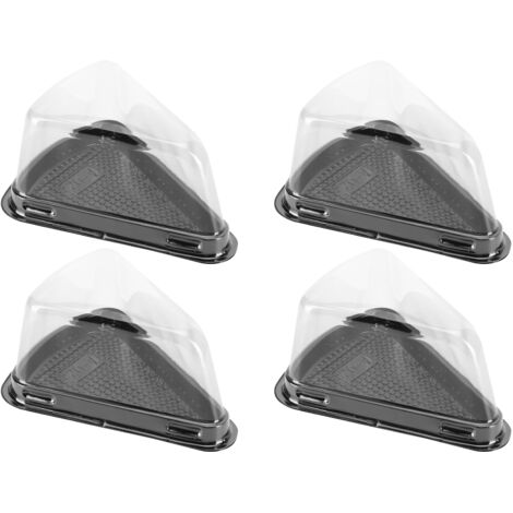 Boîte à Gâteau Triangulaire 100Pcs - Rangement Pâtisserie Noir pour Desserts et Viennoiseries (1/5)