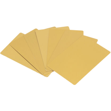 50 Cartes de Visite Métalliques Jaunes Personnalisables par Gravure Laser - Lot de 50 (1/5)