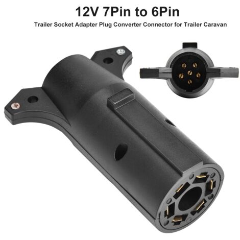 Adaptateur de Prise Remorque 12V 7 Broches vers 6 Broches N&S - Connecteur pour Caravane et Voiture (1/5)