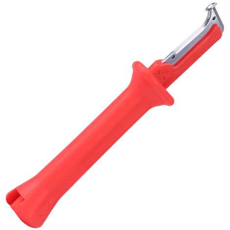 1 Pince à dénuder câble électrique avec manche isolant et capuchon rouge (1/5)