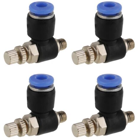 20 Pièces Raccord Rapide M5 pour Contrôle de Débit d'Air Pneumatique, Tube OD 4mm (1/5)
