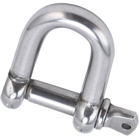 Manille à vis en acier inoxydable, type D, pour chaînes, camping et équipement de survie (M4) (1/5)