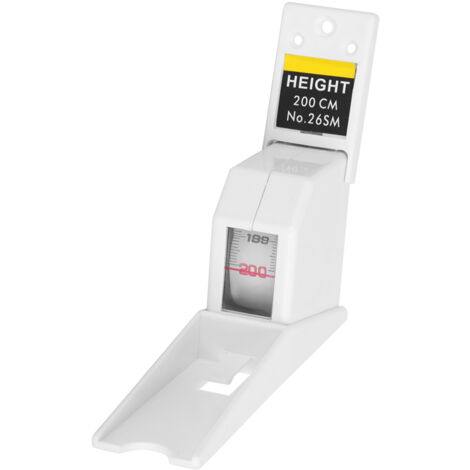 Ruban à Mesurer Rétractable 2 mètres en Métal Blanc pour Mesures de Hauteur (1/5)