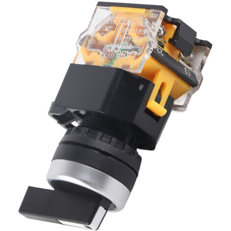 Interrupteur rotatif à 3 positions avec manette longue 22mm, réinitialisation automatique LA38‑20BX33 (1/5)