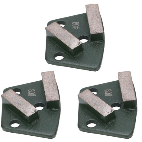 3 Pièces Chaussures Diamantées Trapézoïdales pour Sol Béton, Coupe Agressive à 2 Longues Dents Vertes Grain 80 (1/5)