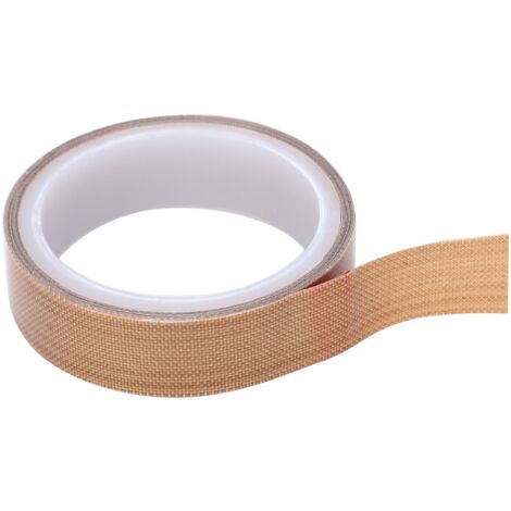Ruban adhésif haute température PTFE, isolation thermique, 0.18mm x 25mm x 10m, pour scelleuses et applications industrielles. (1/5)