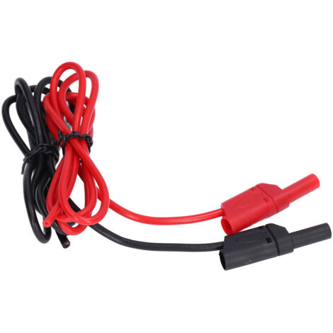 Kit de Câbles de Test 4mm Mâle à Mâle 32A 1000V Rouge et Noir pour Batterie Électrique (1/5)