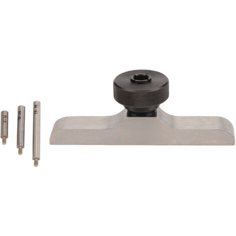 Base pour comparateur de profondeur en acier inox trempé, support pour micromètre avec 3 tiges de prolongation 103x17mm (1/5)