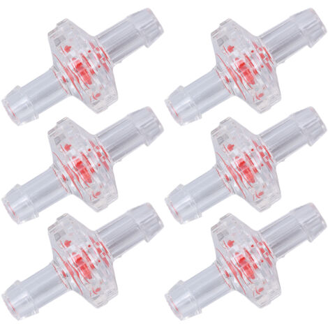 10 Pièces Clapet Anti-Retour 1 Sens en Plastique PP pour Tuyau d'Eau Arrêt Membrane avec Embout 5mm Transparent (1/5)
