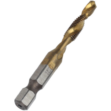 Forets à tarauder hexagonale revêtus titane M5 pour bois, perçage et taraudage combiné (1/5)