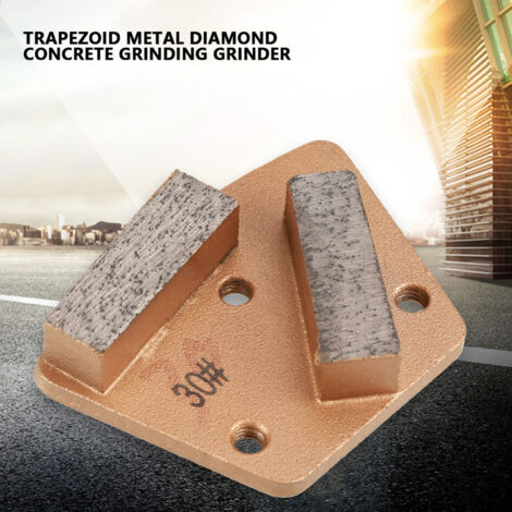Disque de meulage diamant trapézoïdal pour béton, grain 30, 3 trous et 2 dents droites pour meuleuse (1/5)