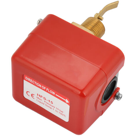 Interrupteur de Débit à Palette 1/2" pour Eau, Contacts SPDT, Raccord Fileté, Type Partiellement en Acier Inoxydable (1/5)