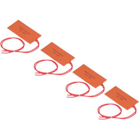 4 Pièces Tapis Chauffant en Silicone Souple 12V 15W pour Couverture Électrique ou Fût d'Huile (1/5)