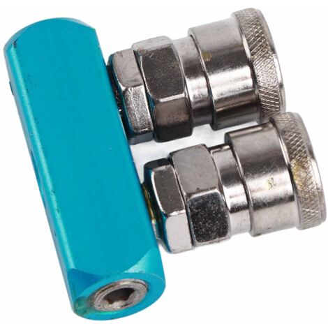 Raccord Pneumatique Femelle 12mm à Embout Rapide pour Tuyau d'Air PT1/4 (2 Voies) (1/5)