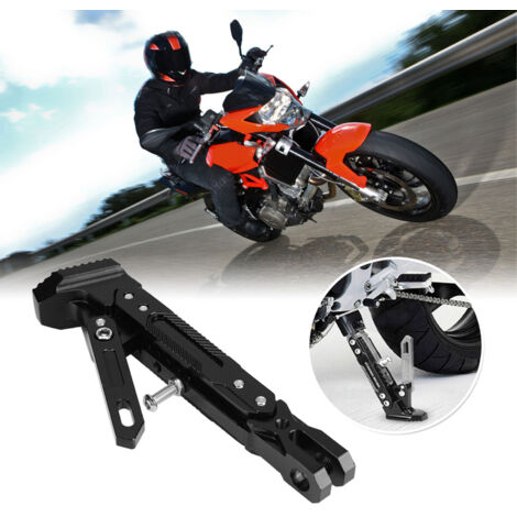 Support latéral réglable CNC pour moto, pied de béquille tripode modifié. (1/5)