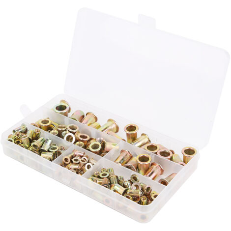 150 Pièces Kit de Rondelles à Rivet, Accessoires Quincaillerie, Fixations en Zinc M3 M4 M5 M6 M8 M10 (1/5)