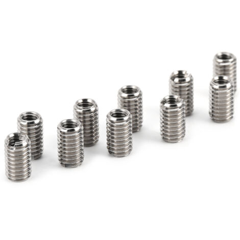 10 pièces Insert de Réparation Filetée Femelle M4x0.7 Mâle M6x1.0 Réducteur en Acier Inoxydable 303 pour Équipements Mécaniques (1/5)