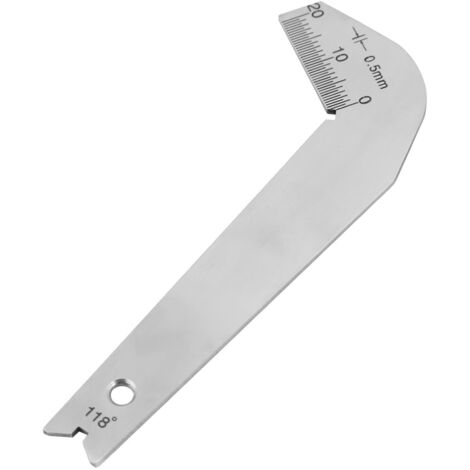 3 Pièces Jauge d'Angle pour Forets Affûteuse Outils de Mesure Inoxydable