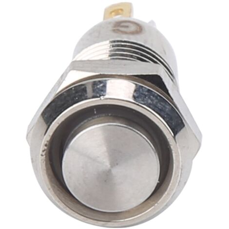 Interrupteur poussoir étanche IP65 acier inoxydable 8mm 3V vert démarrage