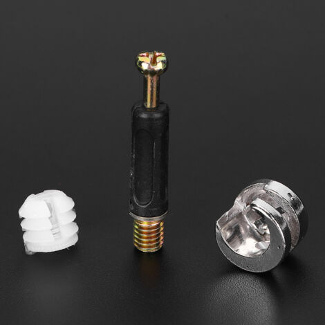 100 Pièces Kit de Rondelles Excentriques 3-en-1 pour Meubles, Vis Écrous Accessoires Quincaillerie (1/5)