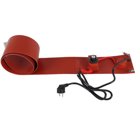 Bande chauffante pour fût métallique 200L, 1000W, 30‑150℃, 125x1740mm, avec prise EU 220V (1/5)