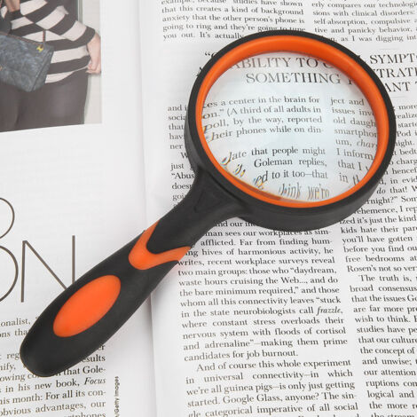 Loupe de lecture 8X avec poignée, outil d'aide à la lecture 65mm pour livres et journaux (1/5)
