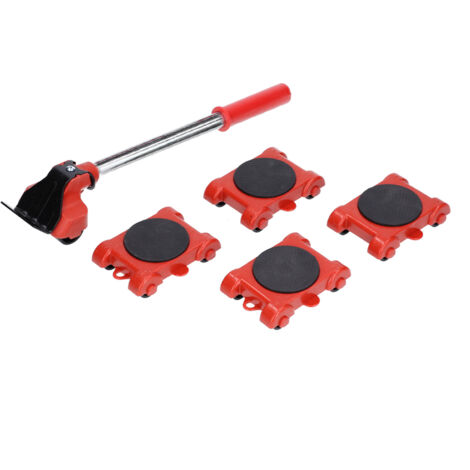5 Pièces Lève-meuble Réglable Hauteur Outil Manutention Lourd Multifonctionnel Support (1/5)