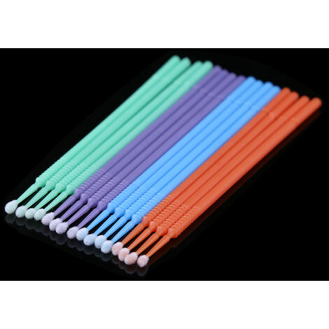 400 pièces de brossettes dentaires jetables colorées, applicateurs micro pour soins dentaires (1/5)