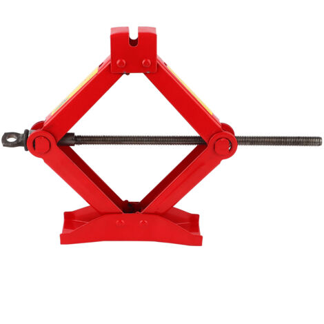 Cric de voiture professionnel rouge avec manche en fer pour pneu, outil de levage pour extérieur, capacité 1 tonne (1/5)