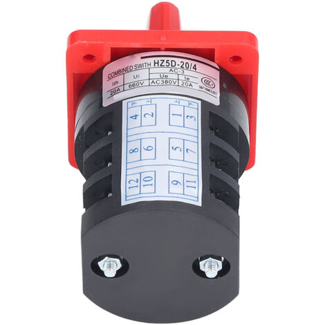 Interrupteur rotatif à bouton 3 pôles 3 positions pour contrôle d'alimentation AC 380V (1/5)
