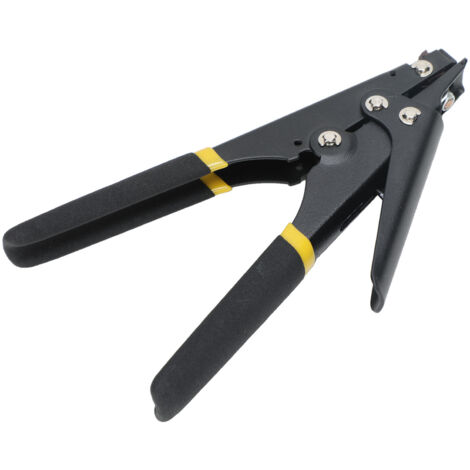 Pistolet de serrage pour attaches nylon portable avec coupe-fil et réglage de tension - Noir (1/5)