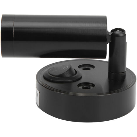 Lampe de lecture LED 3W 12‑24V pour bateau, camping‑car, SUV, alliage d'aluminium chromé noir, lumière chaude (1/5)