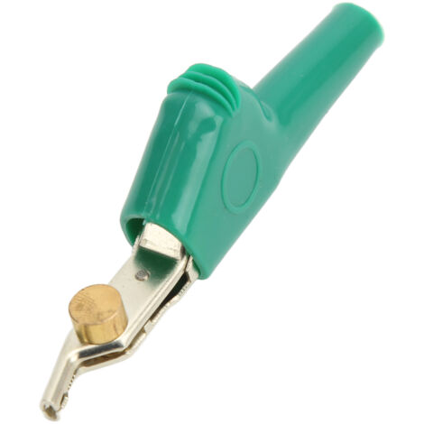 Pince crocodile pour télécom sans dénudage avec aiguille, ouverture 25mm, référence J.60043 verte (1/5)
