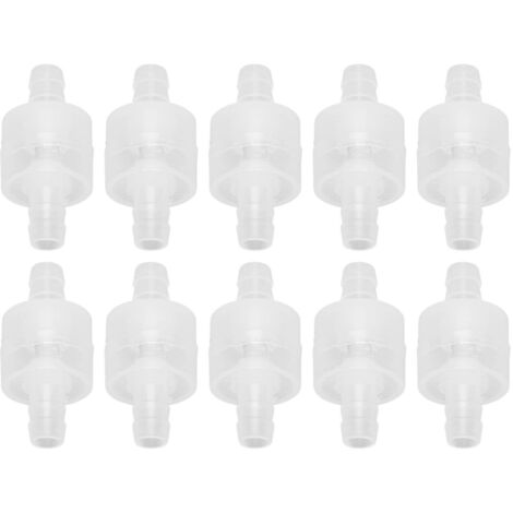 10 Pièces Clapet Anti-Retour 1 Sens Transparent pour Arrêt d'Eau Industrie Chimique 8mm avec Ressort (1/5)
