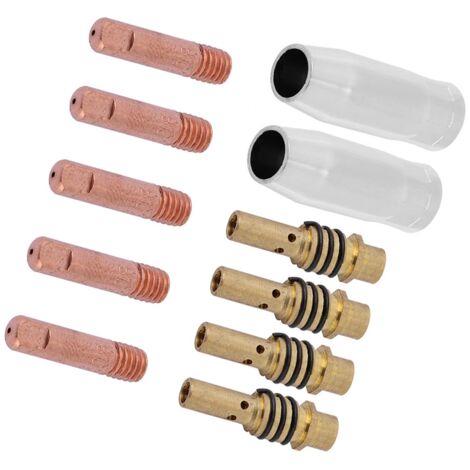 11 pièces buses et porte-buses consommables pour poste à souder MIG, compatible torche 15AK (1/5)