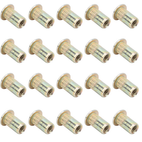 Kit de 100 pièces boulons à riveter tête plate M4, zincés, accessoires de quincaillerie (1/5)